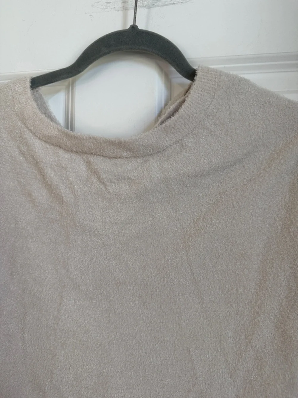 Barefoot Dreams Plush Lace-Up Hoodie in Cream - Picture 5 of 6